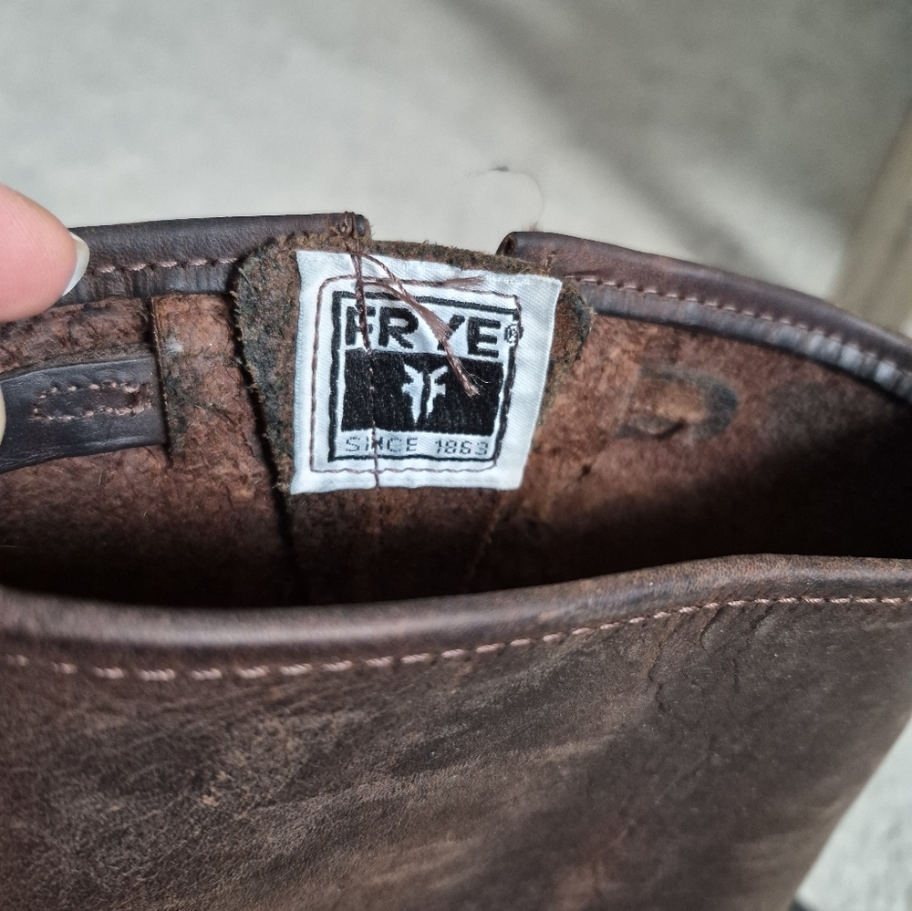 Frye Dark Brown Leather Women's Boots - Picture 6 of 12